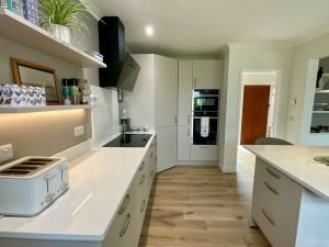 View behind kitchen island