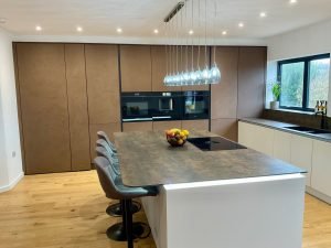 Concrete Brown and Mohair Kitchen - Main View